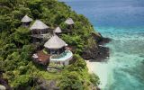 Villas do resort COMO Laucala Island, em Fiji, ficam em colinas ao lado Oceano Pacífico Sul  