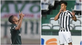 Rony e Luiz Adriano pelo Palmeiras e Kaio Jorge e Marinho no lado do Santos fazem duelos entre duplas.