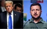 Donald Trump, presidente dos Estados Unidos, e Volodymyr Zelensky, presidente da Ucrânia