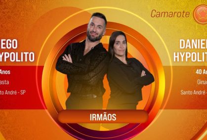 Diego e Daniele Hypolito foram anunciados no grupo Camarote do BBB25