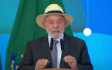 Presidente Luiz Inácio Lula da Silva durante a sanção da reforma tributária