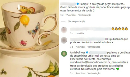 Tânia Bulhões sugere troca de itens ou devolução de dinheiro para clientes após polêmica